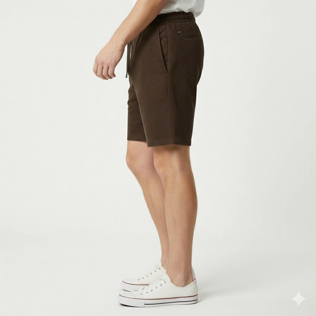 Men Espresso Solid Short