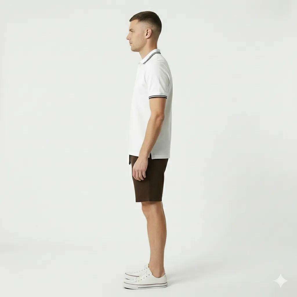 Men Espresso Solid Short