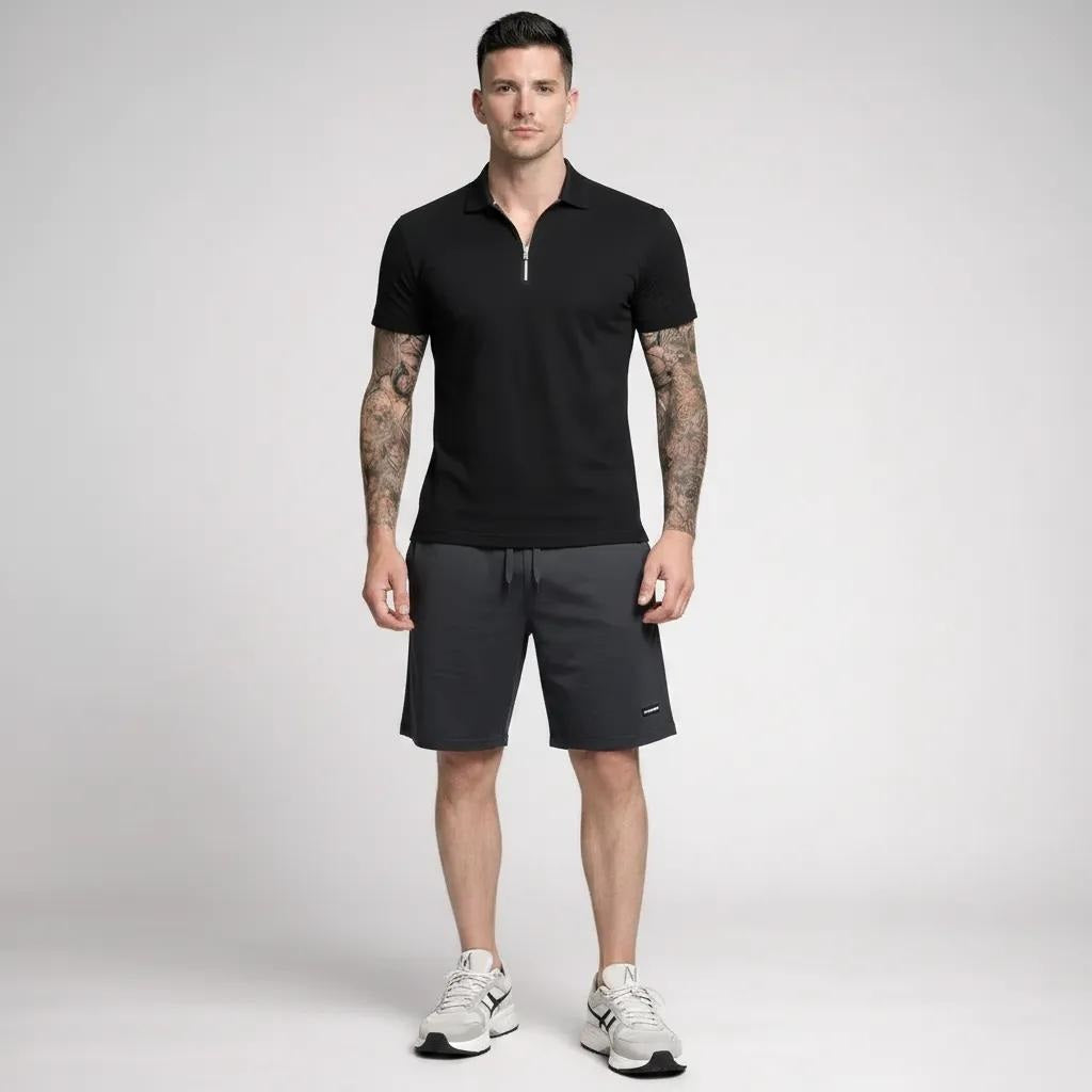 Men Gun Metal Solid Shorts