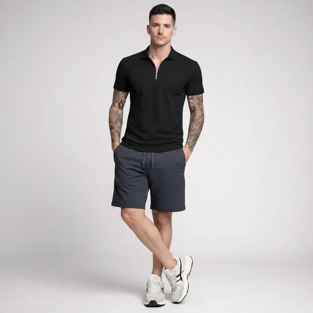 Men Gun Metal Solid Shorts