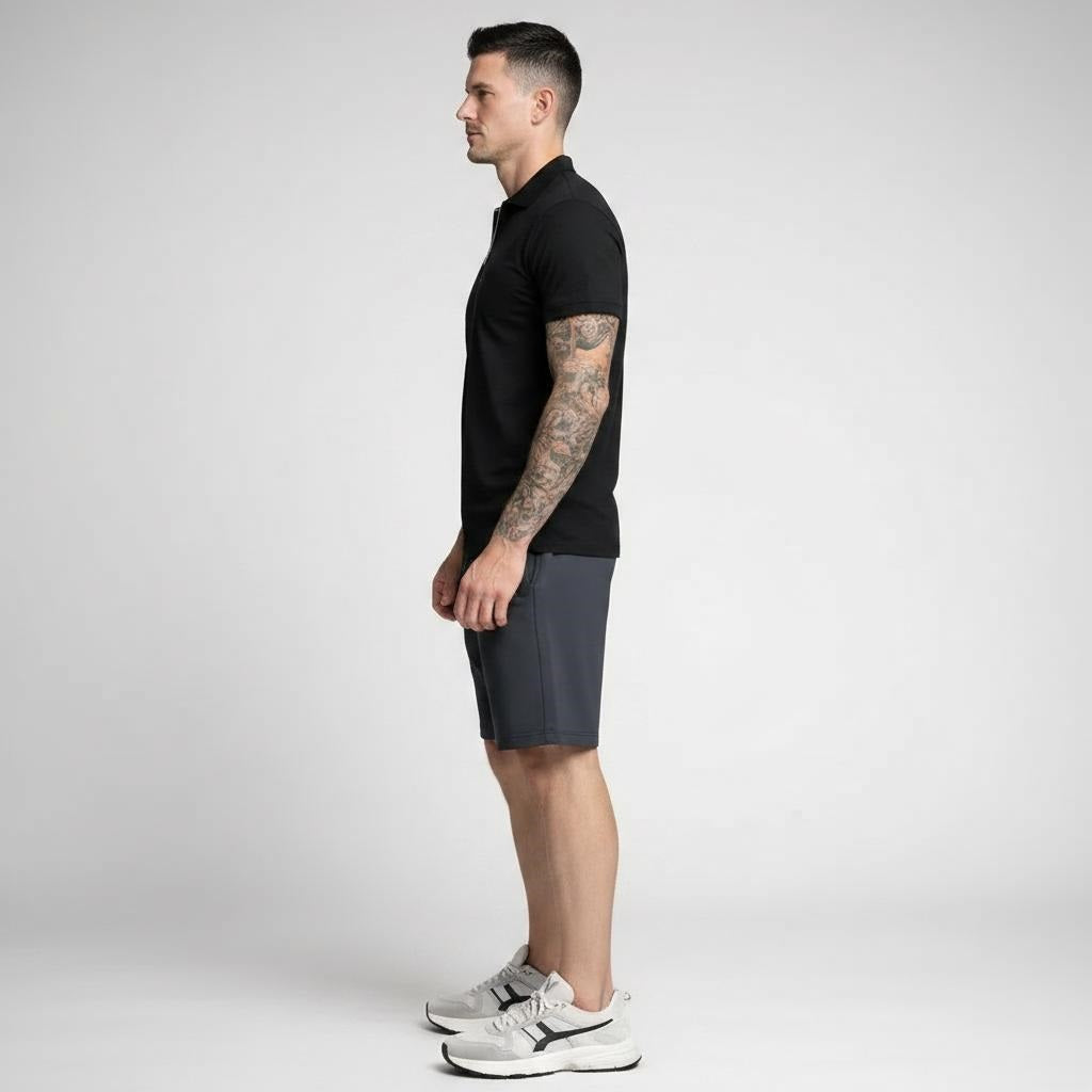 Men Gun Metal Solid Shorts