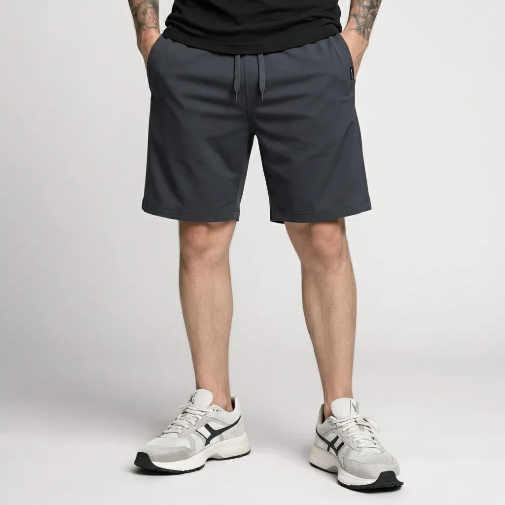 Men Gun Metal Solid Shorts
