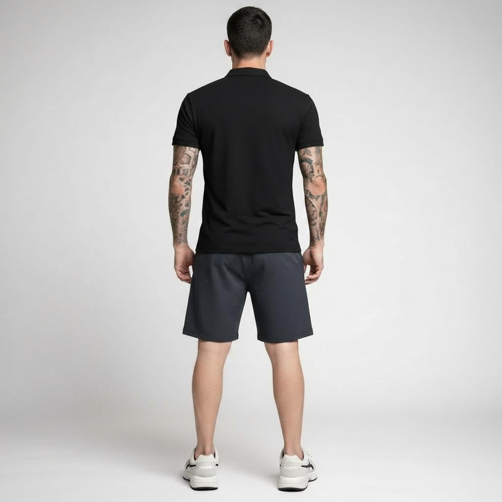 Men Gun Metal Solid Shorts