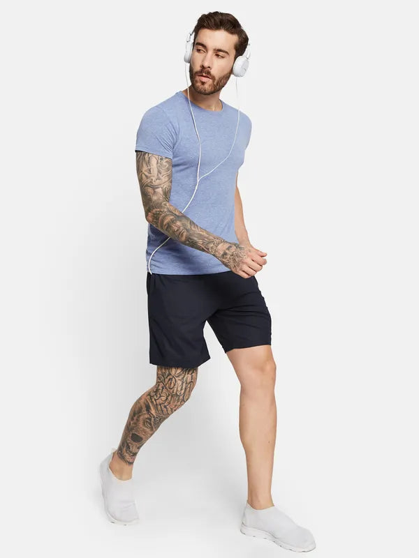 Octave Men Mid-Rise Cotton Shorts