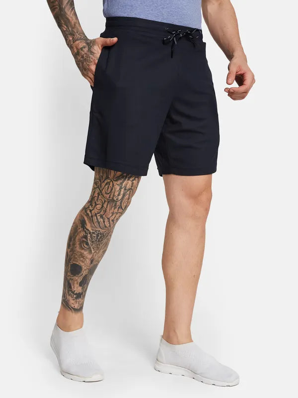 Octave Men Mid-Rise Cotton Shorts