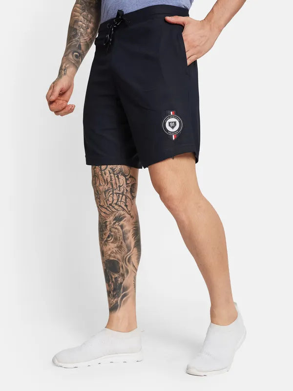 Octave Men Mid-Rise Cotton Shorts