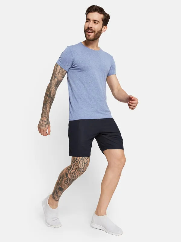 Octave Men Mid-Rise Cotton Shorts