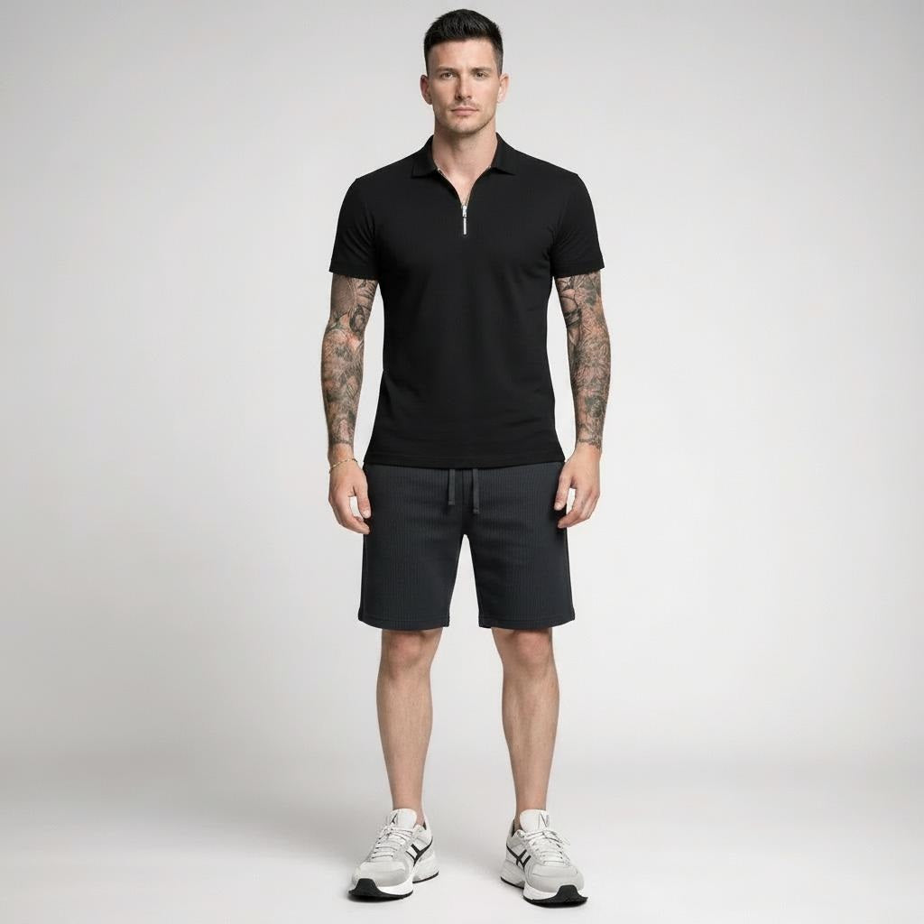 Men Dark Navy Solid Shorts
