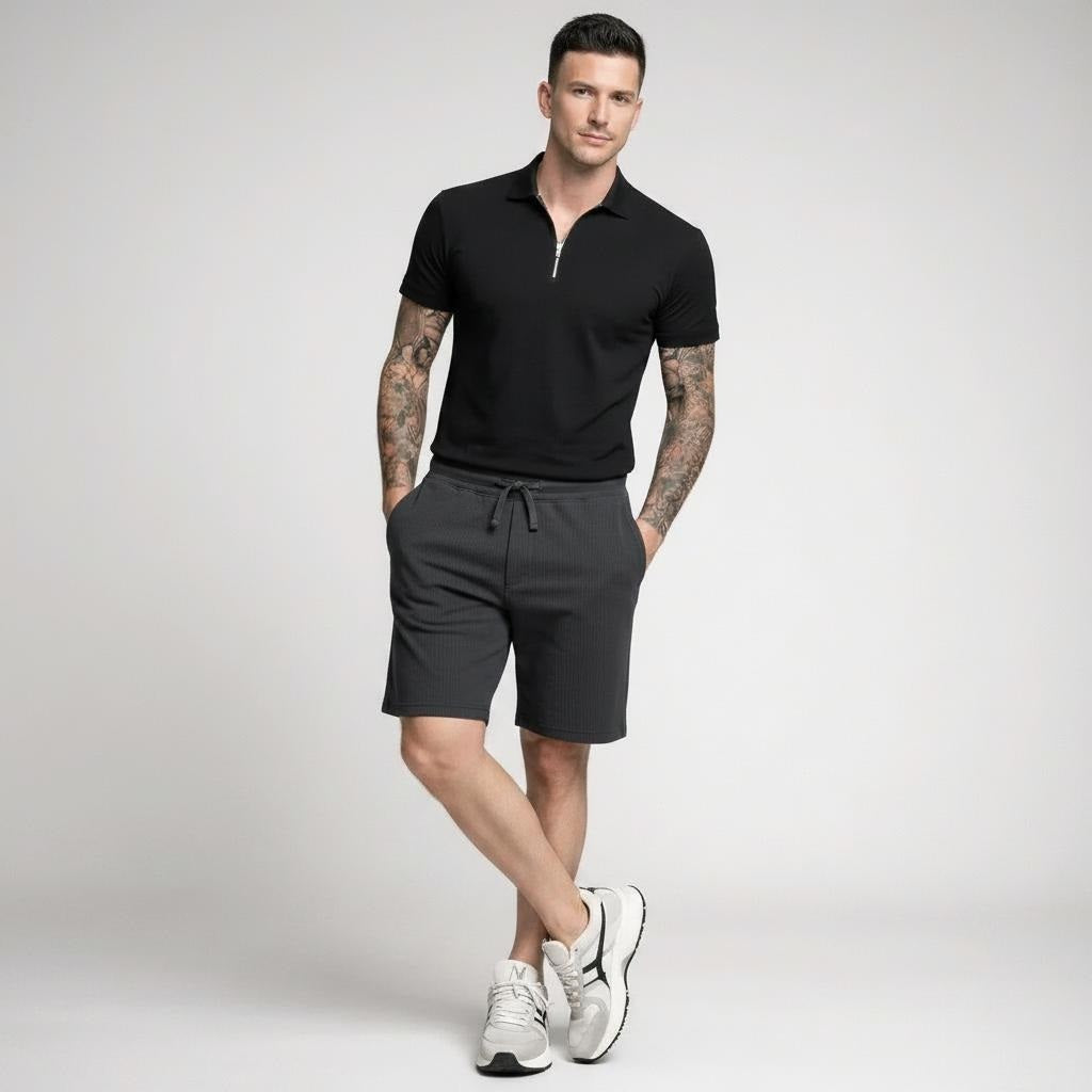 Men Dark Navy Solid Shorts