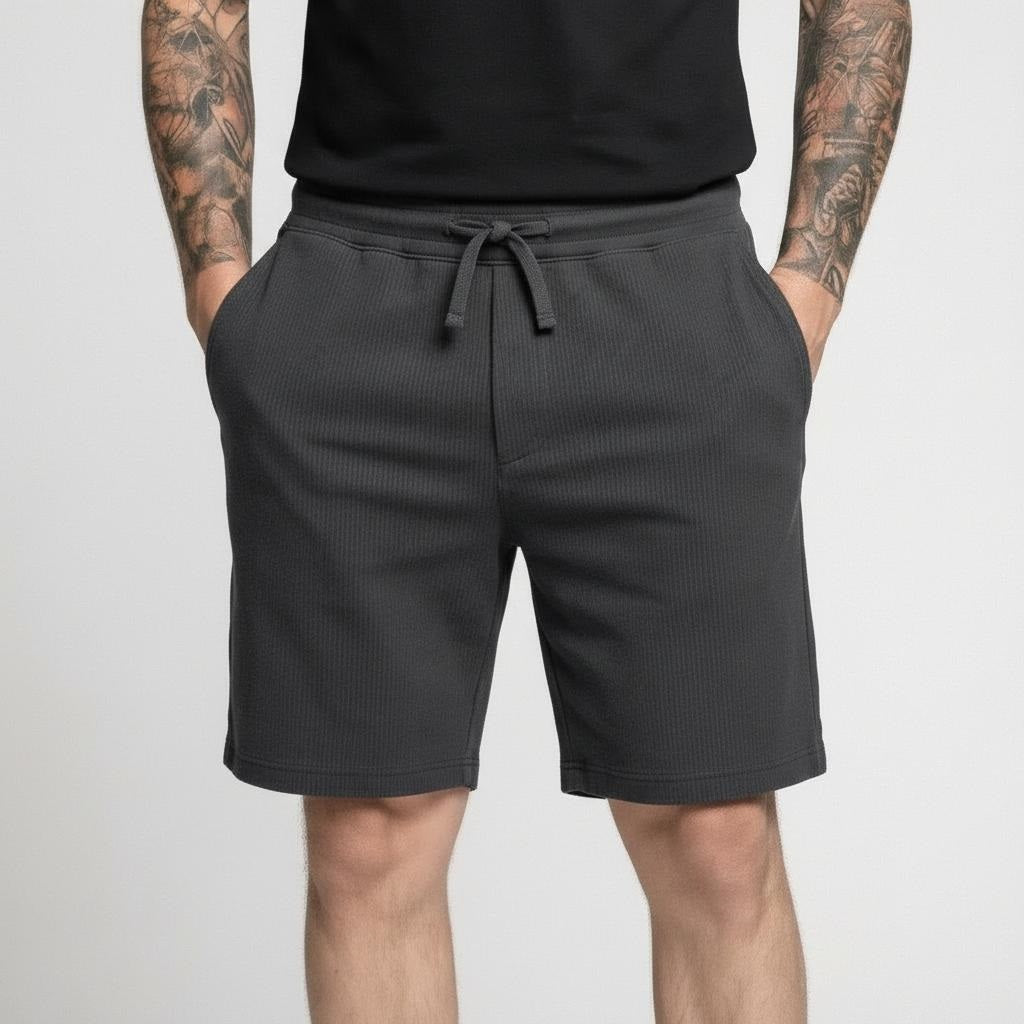Men Dark Navy Solid Shorts