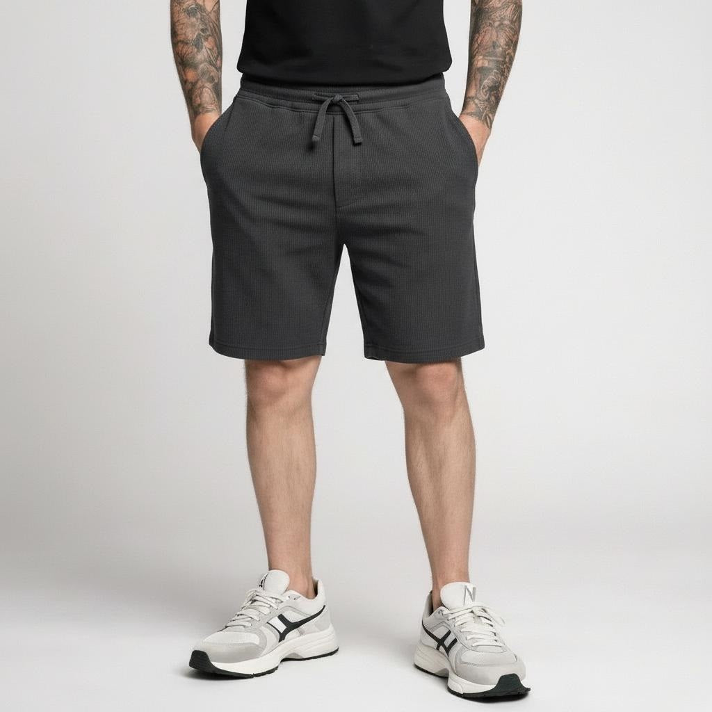 Men Dark Navy Solid Shorts