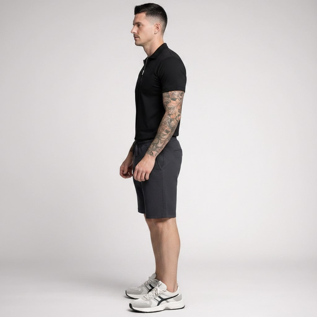 Men Dark Navy Solid Shorts