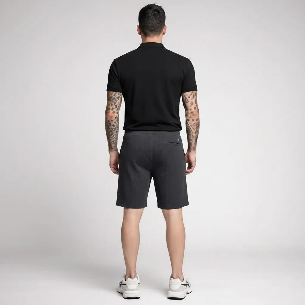 Men Dark Navy Solid Shorts