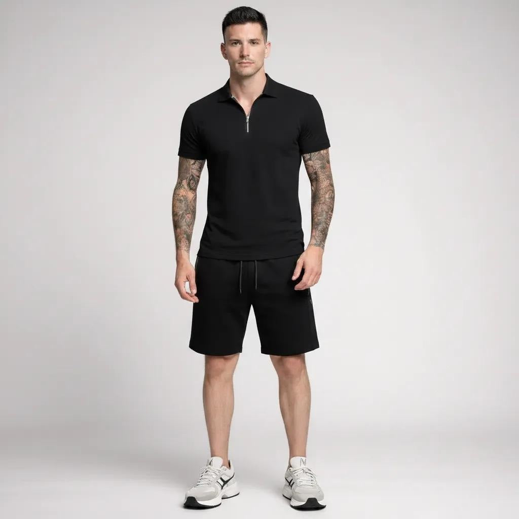 Men Black Solid Shorts