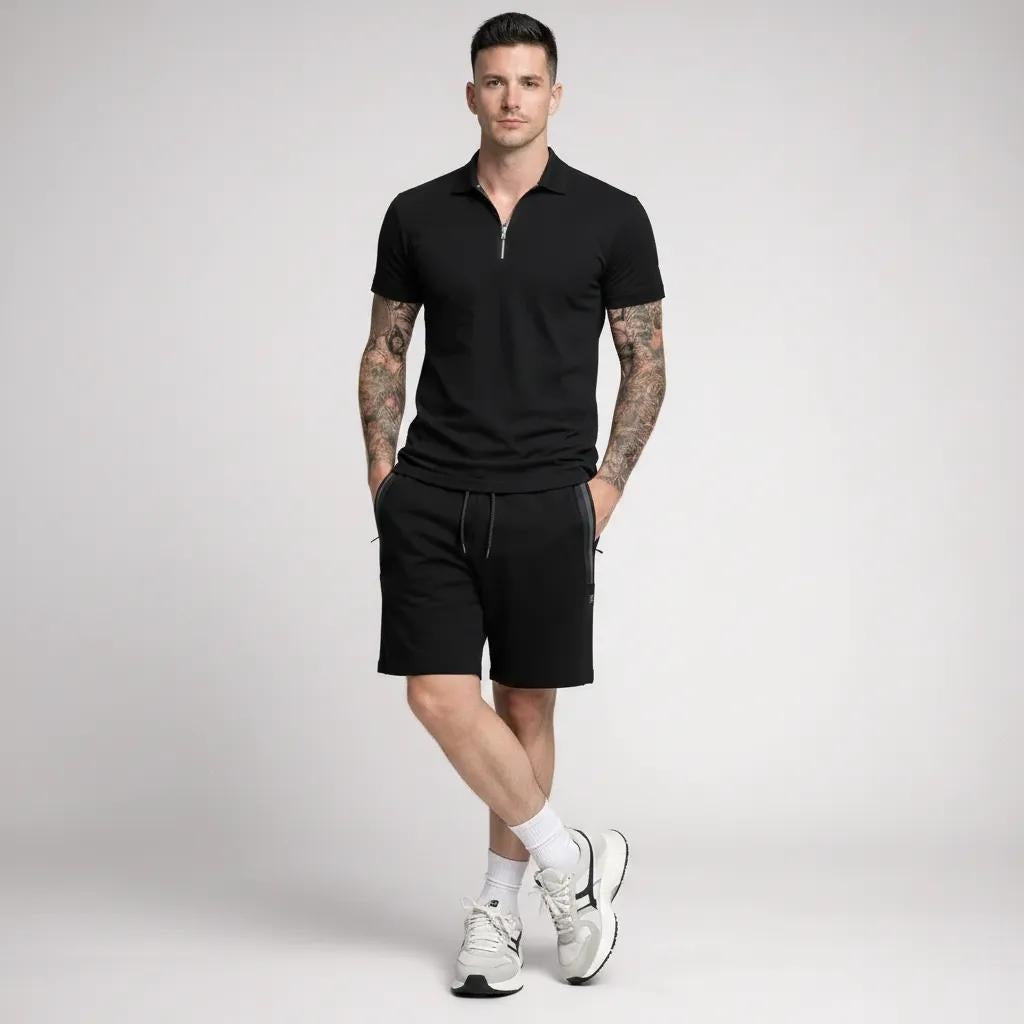 Men Black Solid Shorts