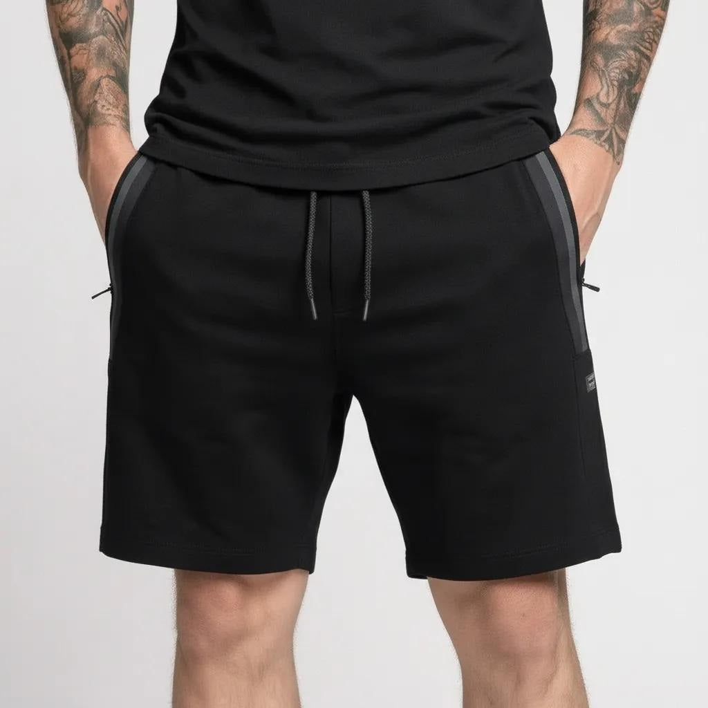 Men Black Solid Shorts