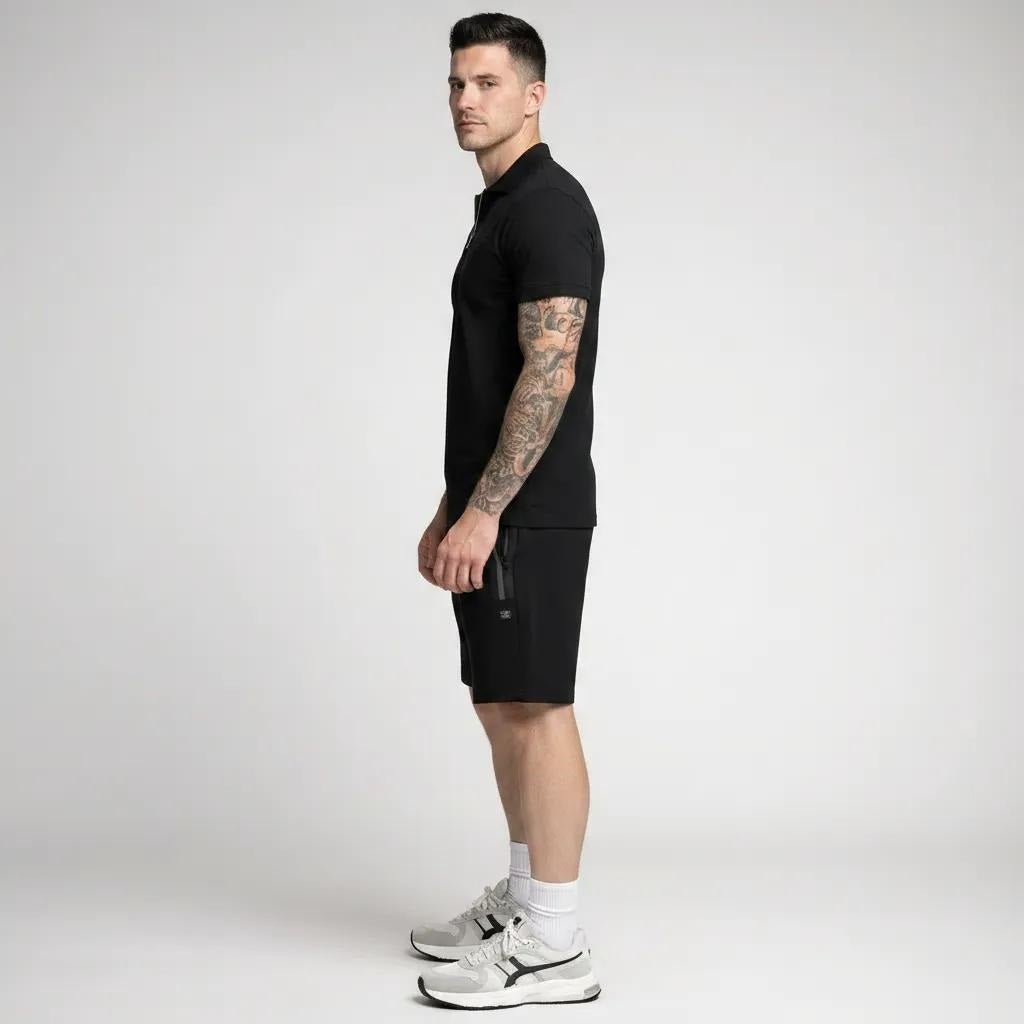 Men Black Solid Shorts