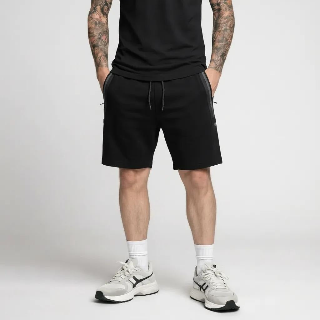 Men Black Solid Shorts