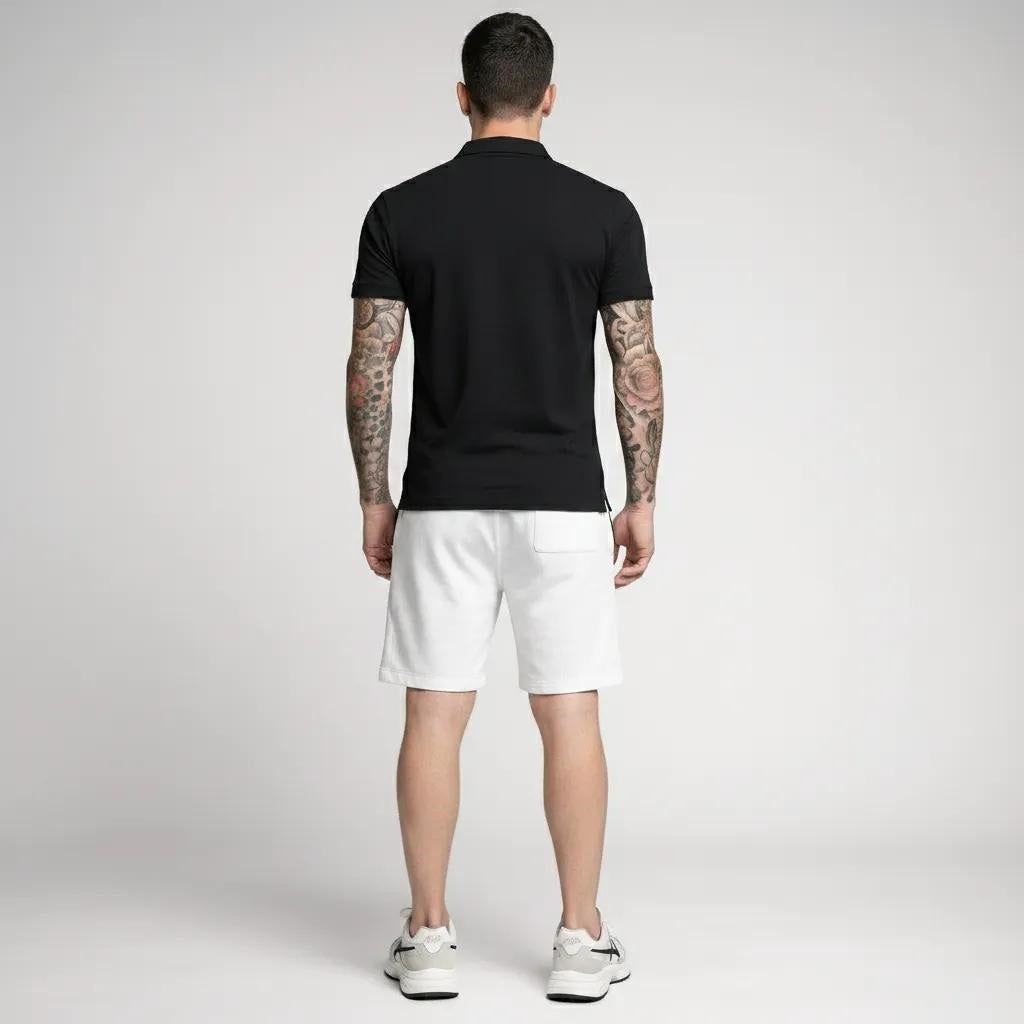 Men Off White Solid Shorts