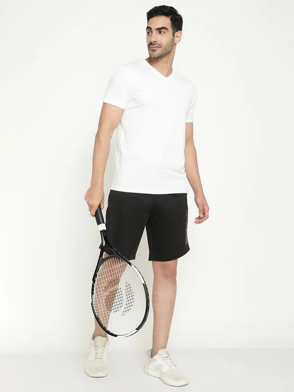 Octave Men Mid-Rise Cotton Sports Shorts