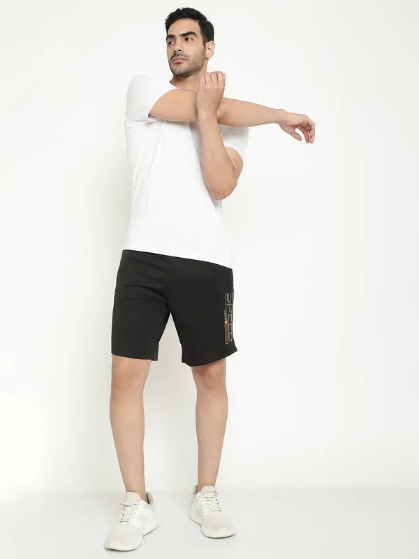 Octave Men Mid-Rise Cotton Sports Shorts