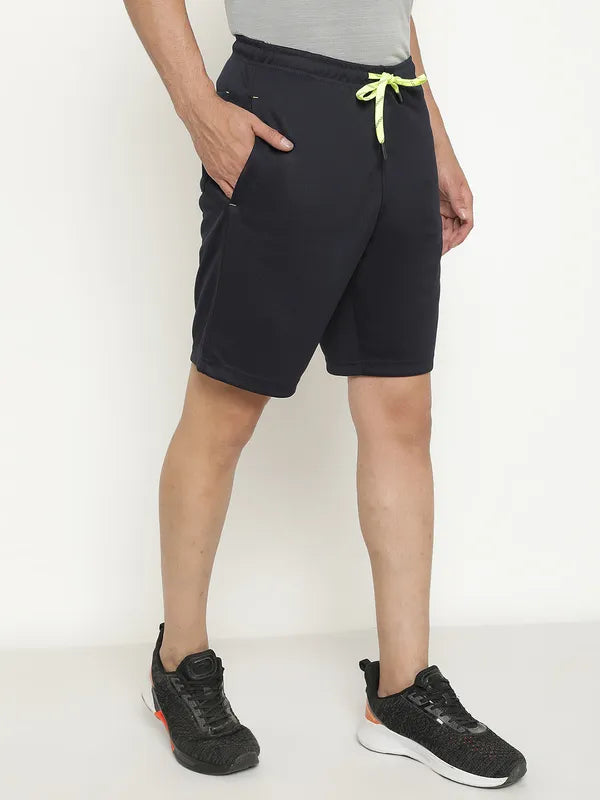 Octave Men Cotton Mid-Rise Regular Fit Sports Shorts