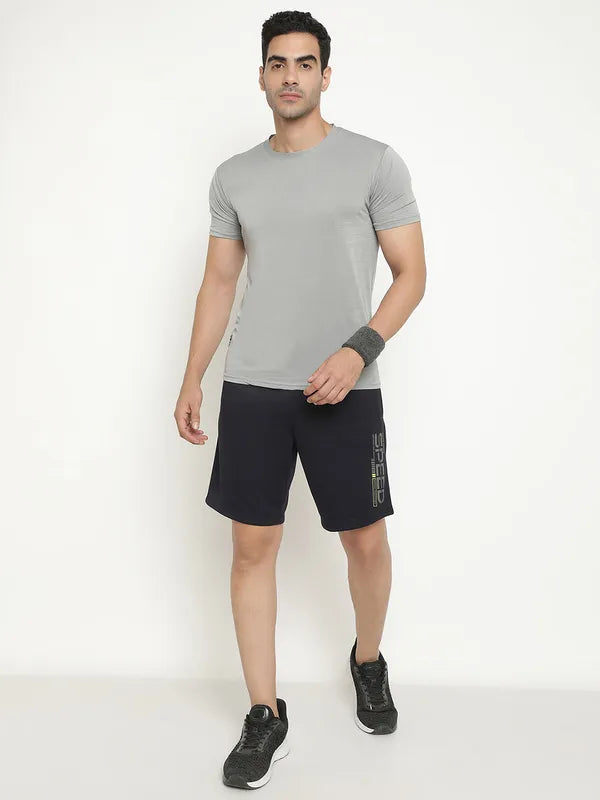 Octave Men Cotton Mid-Rise Regular Fit Sports Shorts