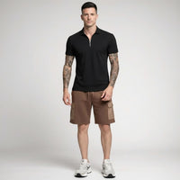 Men Coffee Cargo Shorts