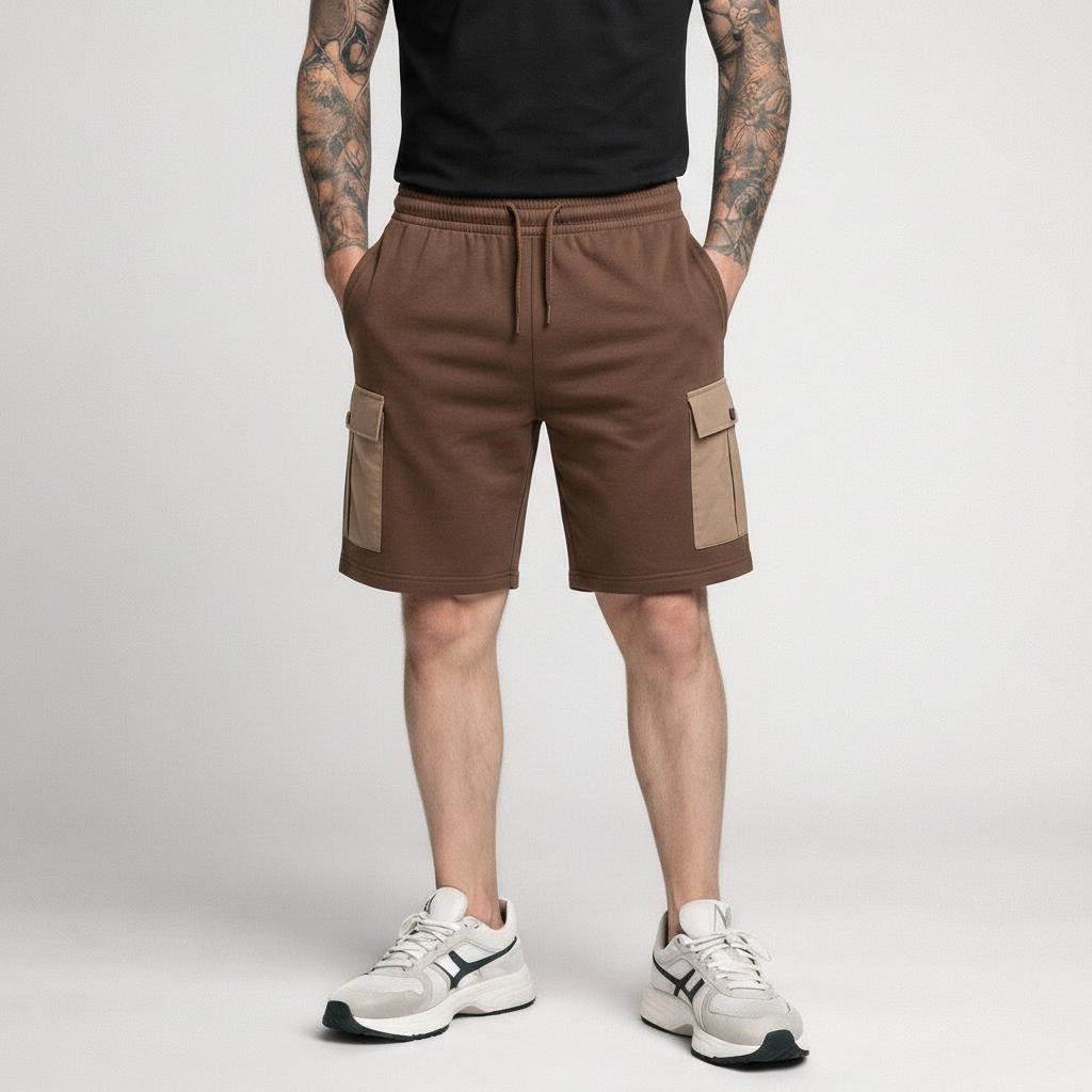 Men Coffee Cargo Shorts