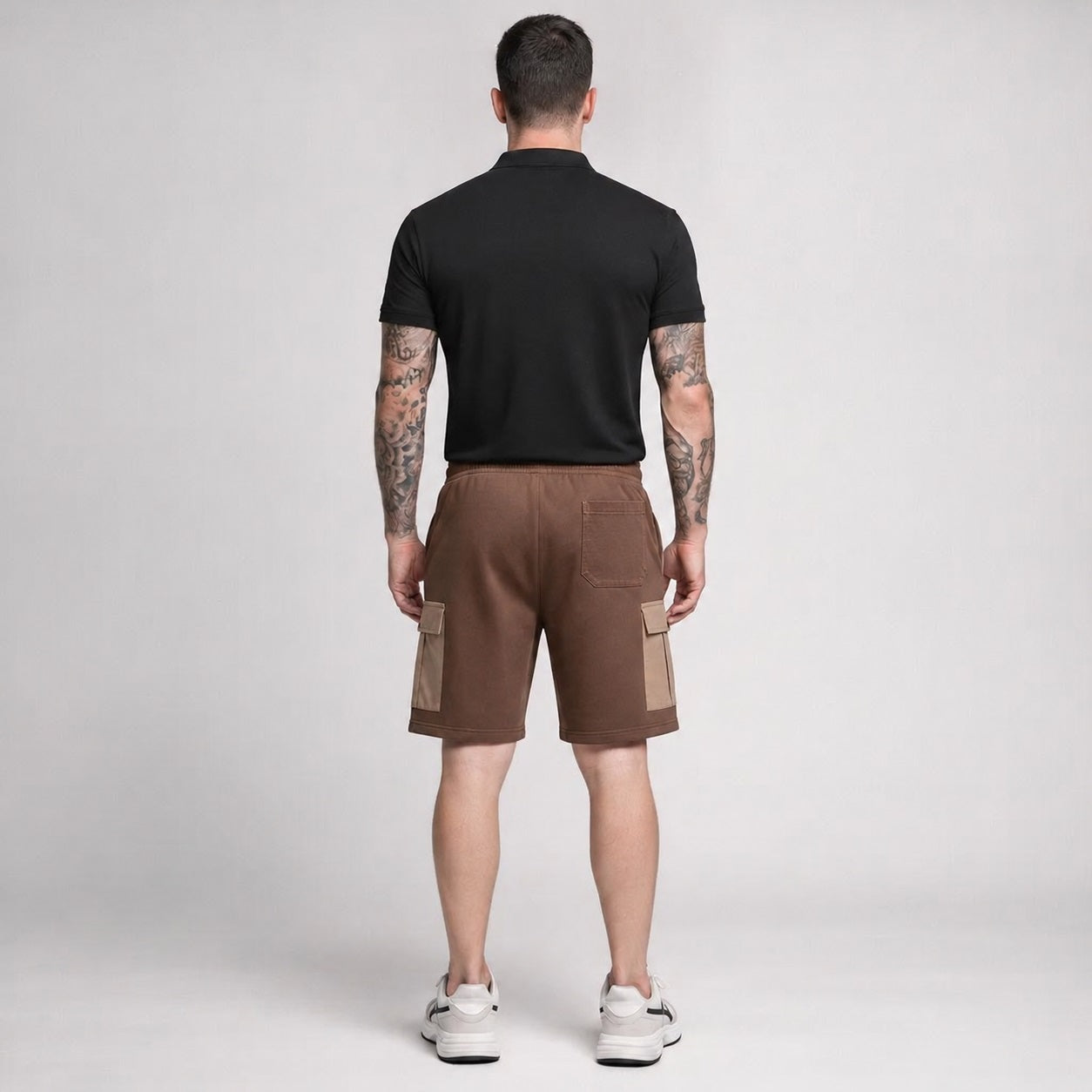 Men Coffee Cargo Shorts