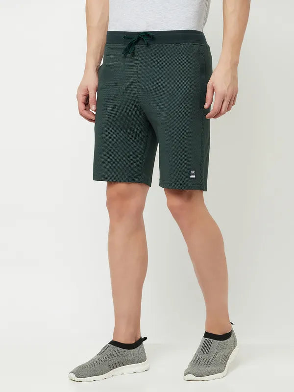 Octave Men Green Sports Shorts