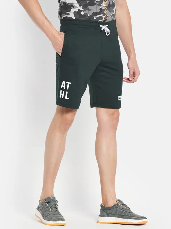 Men Mountain Green Shorts