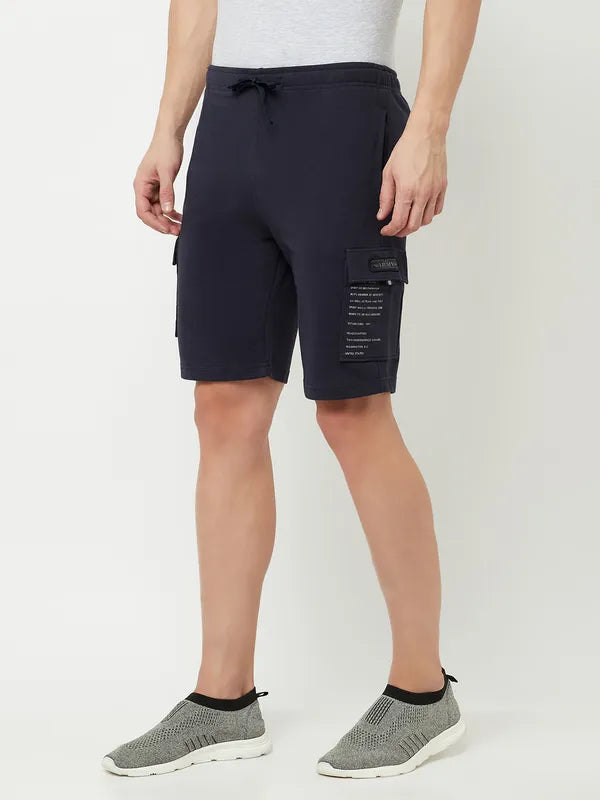 Octave Men Black Sports Shorts