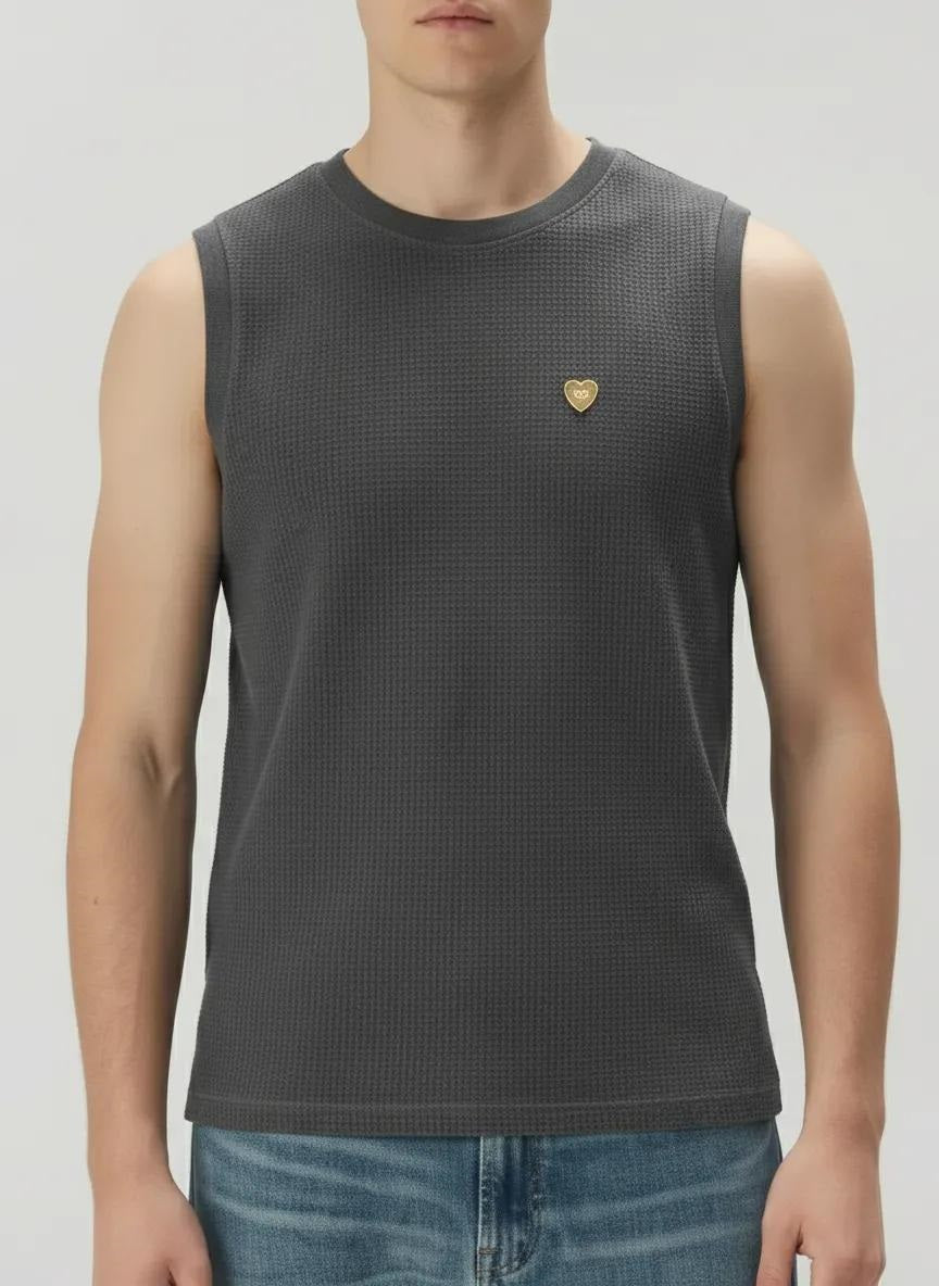 Men Black Solid Round Neck T-shirt