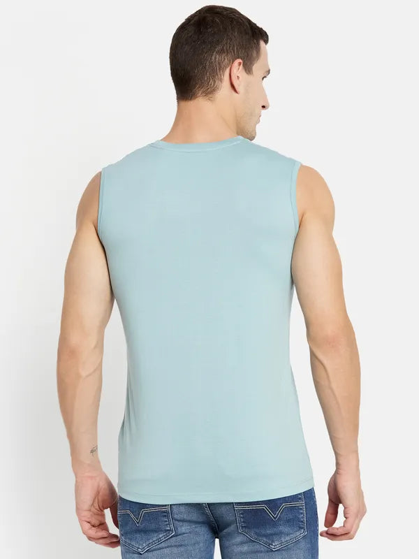 Men Light Teal T-Shirt