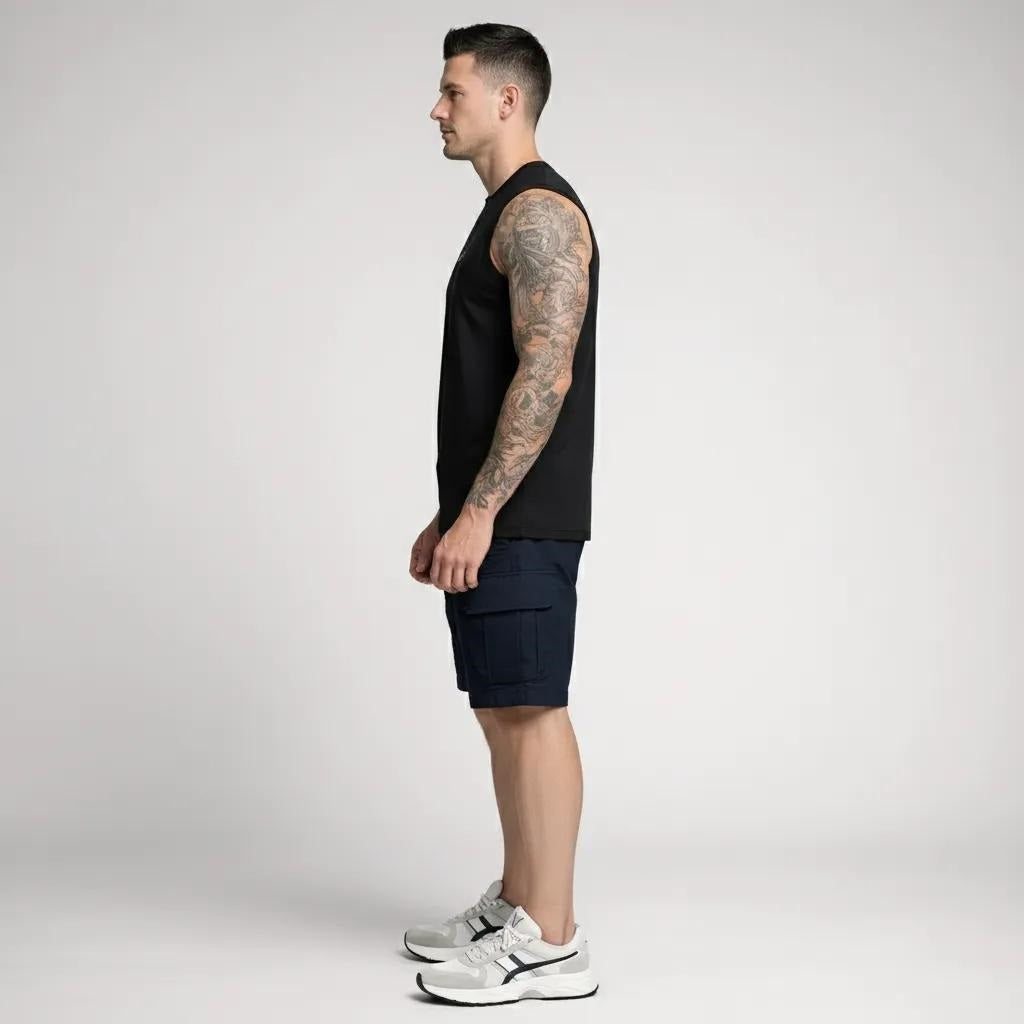 Men Black Brand Logo Printed T-shirt