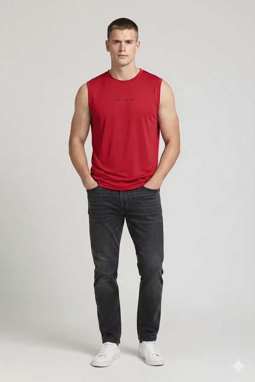 Men Brick Round Neck Typography Printed T-shirt