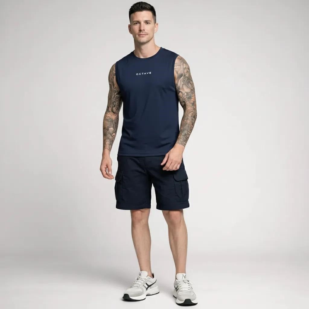 Men Dark Navy Printed T-shirt