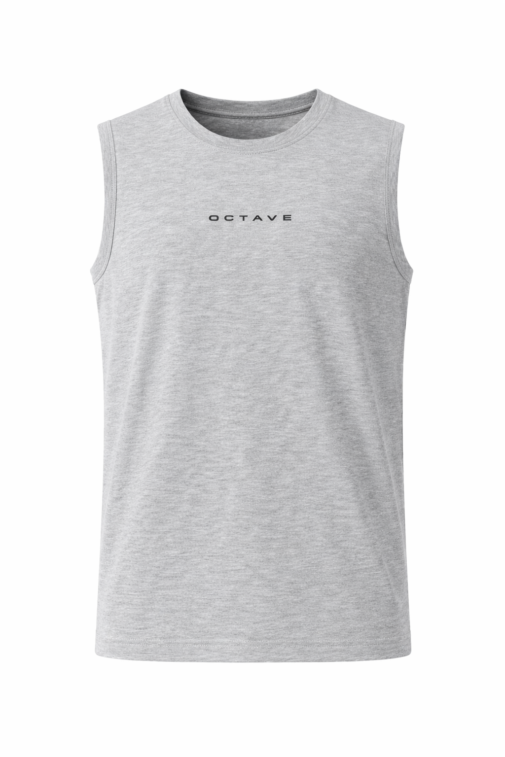 Men Grey Melange Brand Logo T-shirt