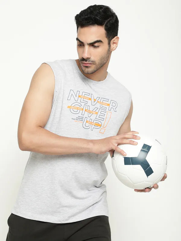 Octave Typography Printed Cotton T-Shirt