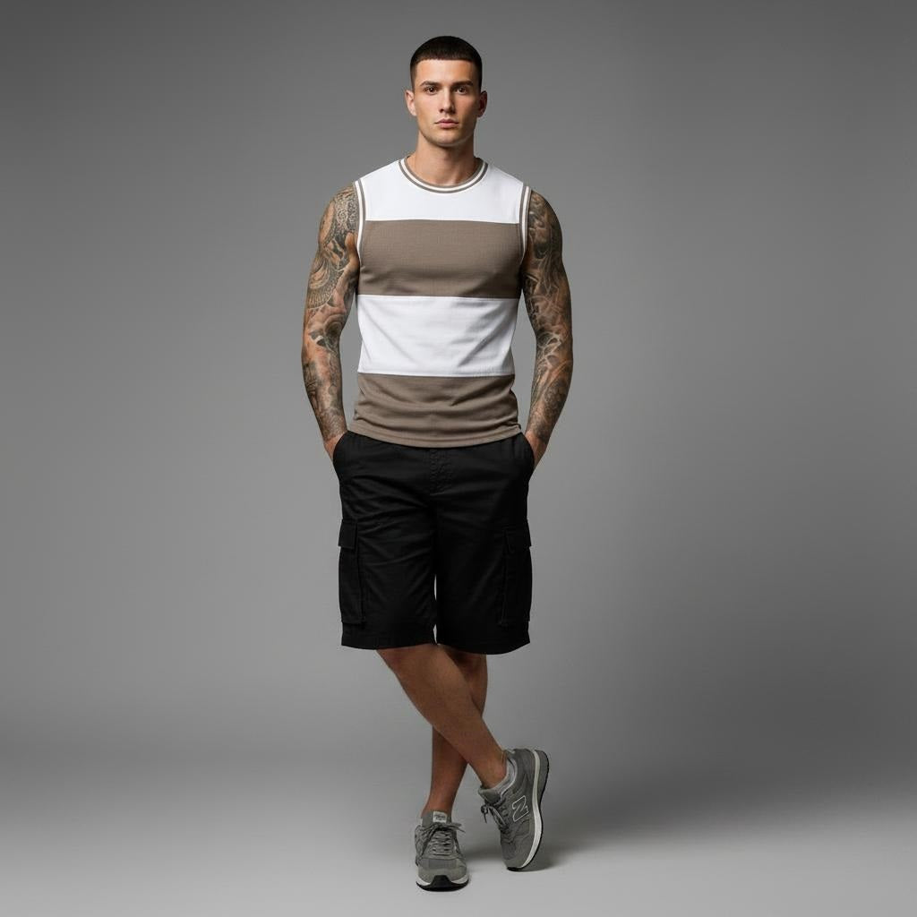 Men Safari Colourblocked T-shirt
