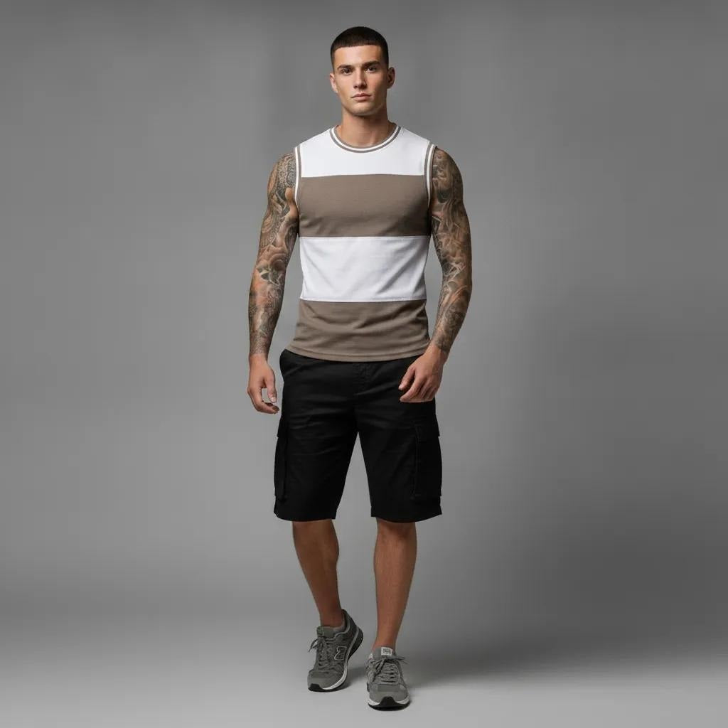 Men Safari Colourblocked T-shirt