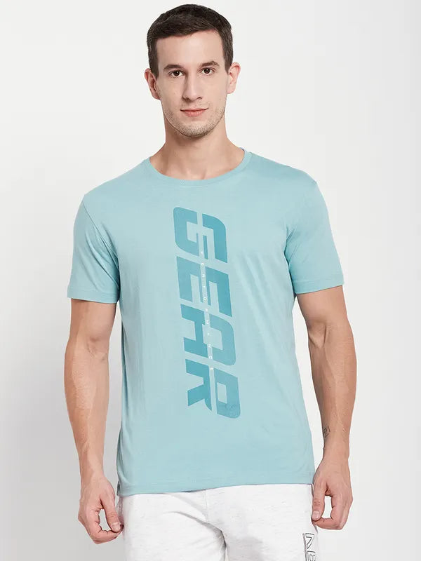 Men Light Teal T-Shirt