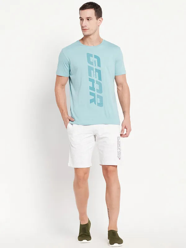 Men Light Teal T-Shirt