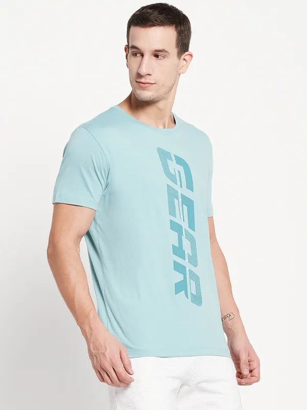 Men Light Teal T-Shirt