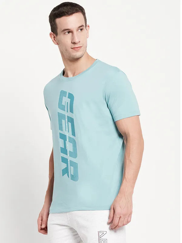 Men Light Teal T-Shirt