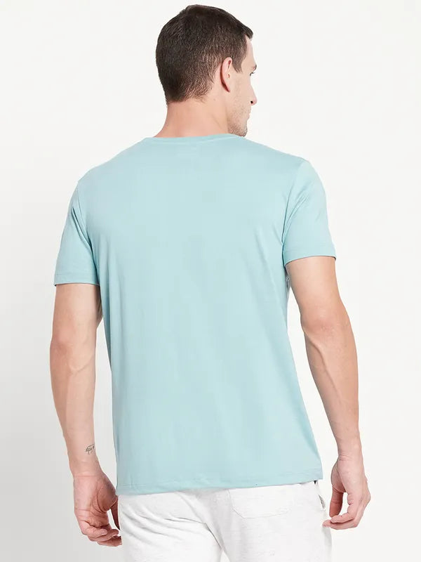 Men Light Teal T-Shirt