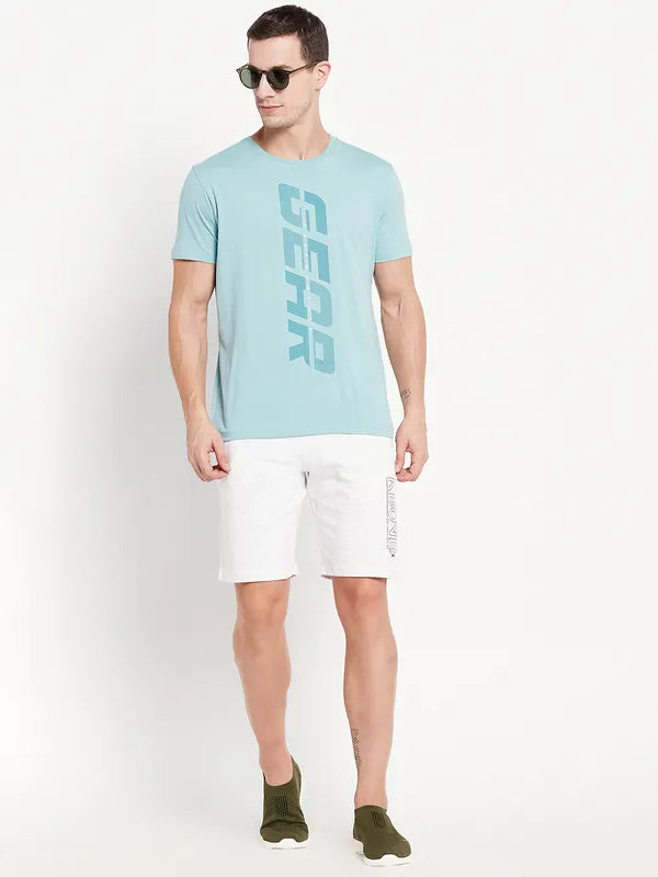 Men Light Teal T-Shirt