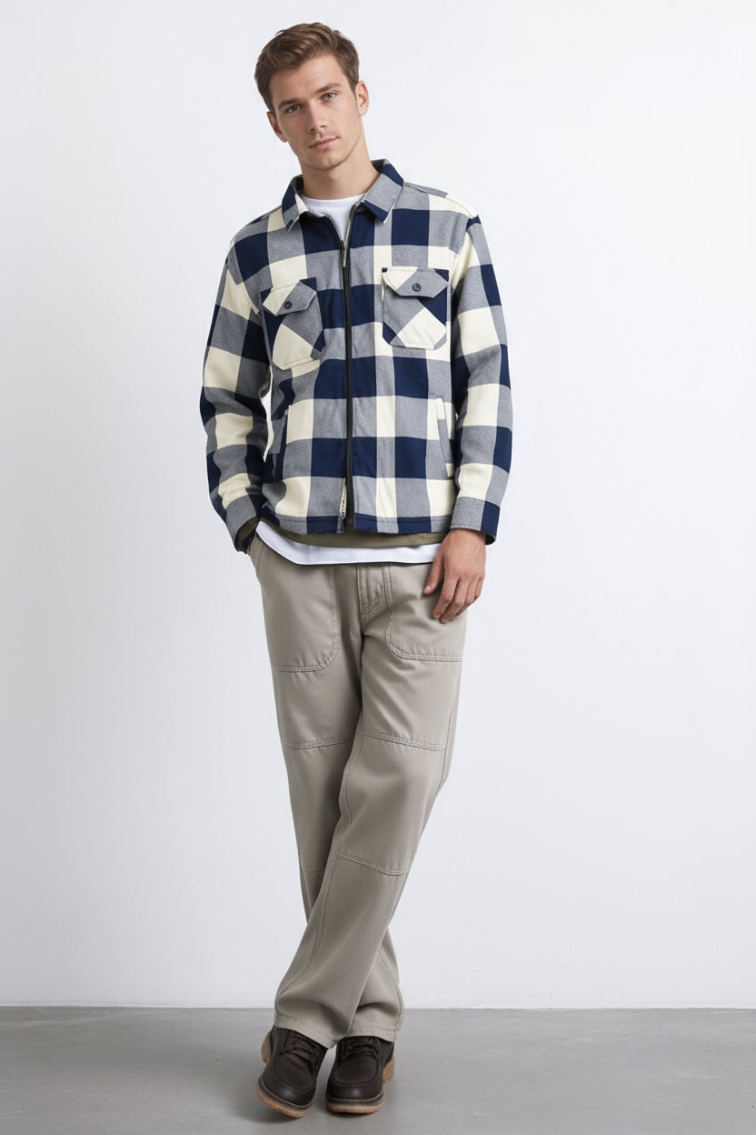 Men Buffalo Checks Checked Casual Shirt