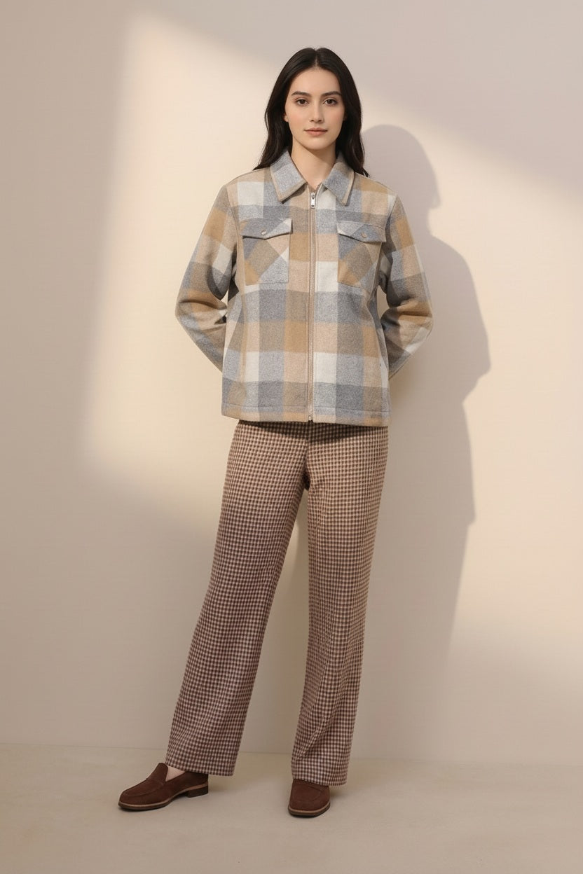 Women Buffalo Checks Checked Casual Shirt